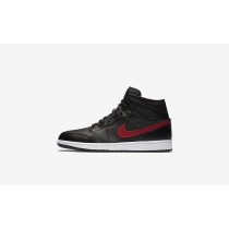 Ανδρικά αθλητικά παπούτσια Nike air jordan 1 mid men μαύρο/team red/λευκό/team red 554724-056