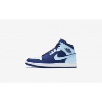 Ανδρικά αθλητικά παπούτσια Nike air jordan 1 mid men team royal/λευκό/ice blue 554724-102