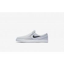 Ανδρικά αθλητικά παπούτσια Nike sb zoom stefan janoski slip-on canvas men wolf grey/pure platinum/μαύρο 831749-200