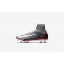 Ανδρικά αθλητικά παπούτσια Nike mercurial superfly v fg men wolf grey/pure platinum/infrared/λευκό 852512-247