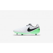 Ανδρικά αθλητικά παπούτσια Nike tiempo genio ii leather sg men λευκό/electro green/μαύρο 819715-310