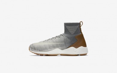 Ανδρικά αθλητικά παπούτσια Nike zoom mercurial flyknit men dark grey/light charcoal/gum medium brown/pale grey 844626-398