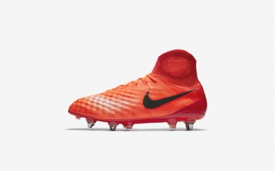 Ανδρικά αθλητικά παπούτσια Nike magista obra ii sg-pro men total crimson/university red/bright mango/μαύρο 844596-480